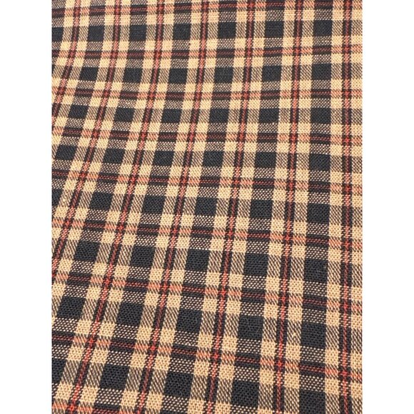 Plaid Cotton Fabric 21" x 33" Navy Beige & Red Checkered Pattern for Quilting Se - Picture 4 of 6
